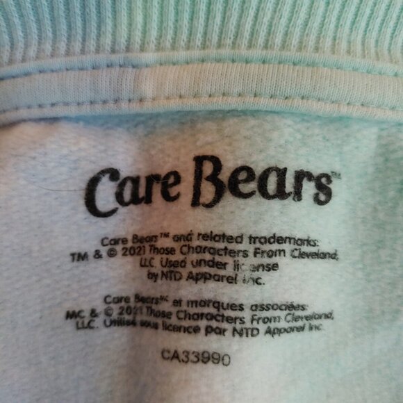 NWOT CARE BEARS TIE DIE Sweatshirt Cheer Your Heart Out rainbow 2021 - Picture 9 of 12